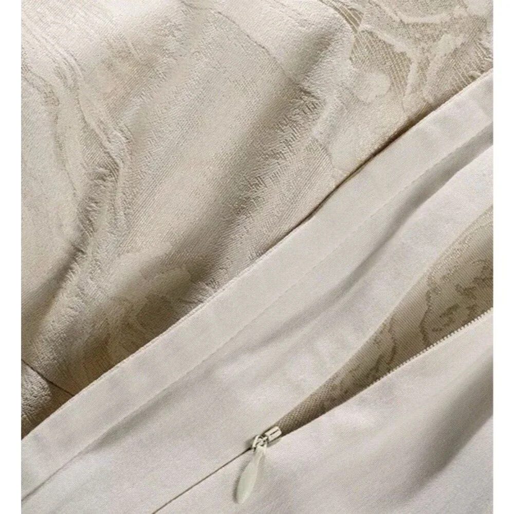 Hotel Collection $475 Full/Queen 3PC Moonstone Duvet Cover Set , Gold